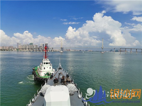 退役湛江舰系泊奥体中心西侧海湾