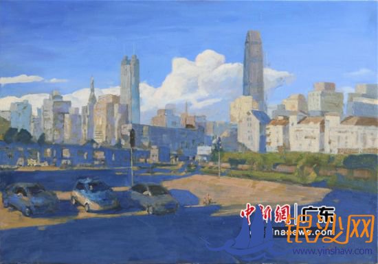 李苗苗作品《阳光下的深圳》。(大芬美术馆供图) 李苗苗作品《阳光下的深圳》。(大芬美术馆供图)